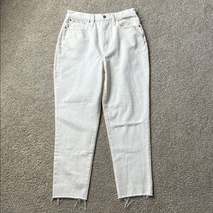 Madewell Women's White Mom Jeans